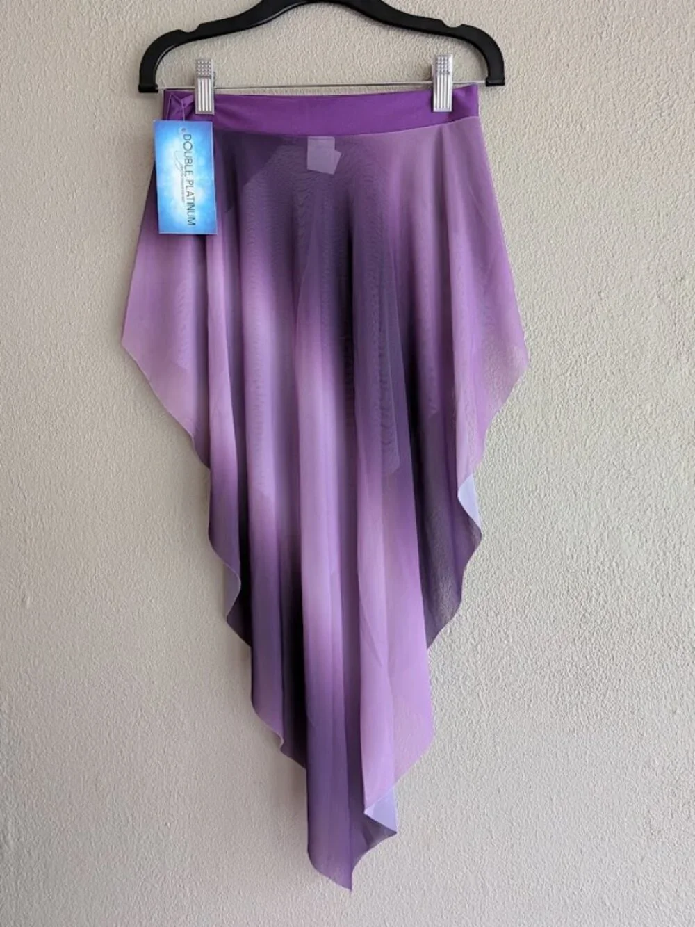 Double Platinum Girls Ombre Mesh Handkerchief Dance Skirt